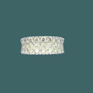 14K White Gold 2.25 CTW Diamond Pave Ring